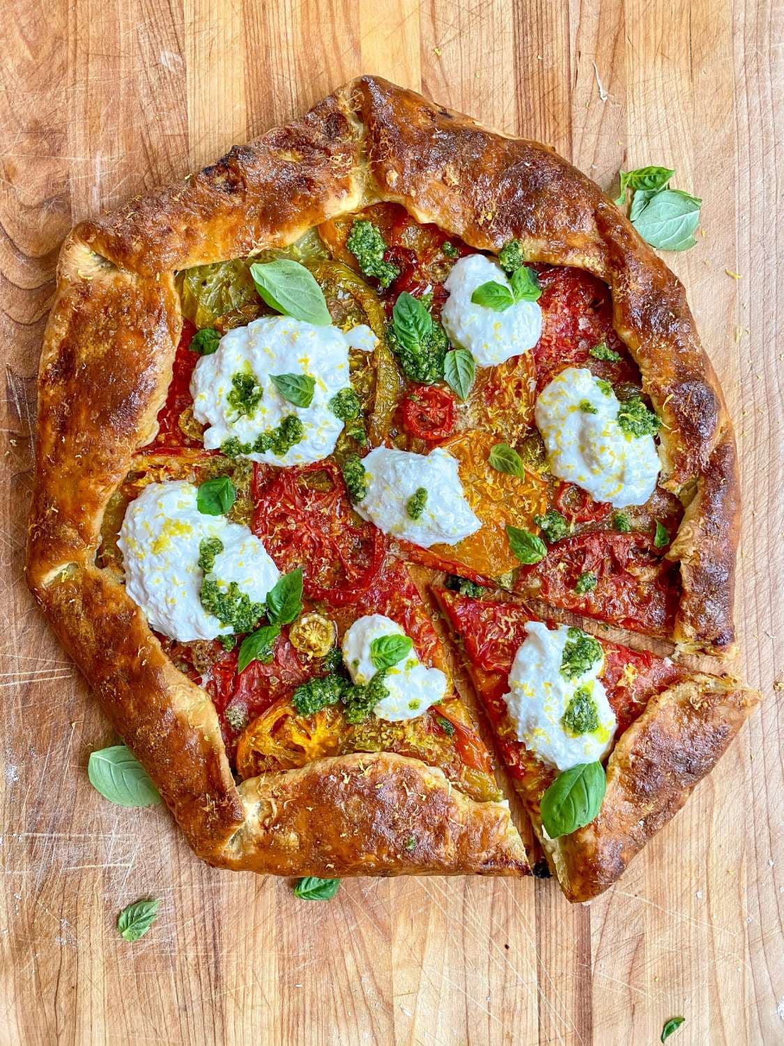 Heirloom Tomato Burrata Galette